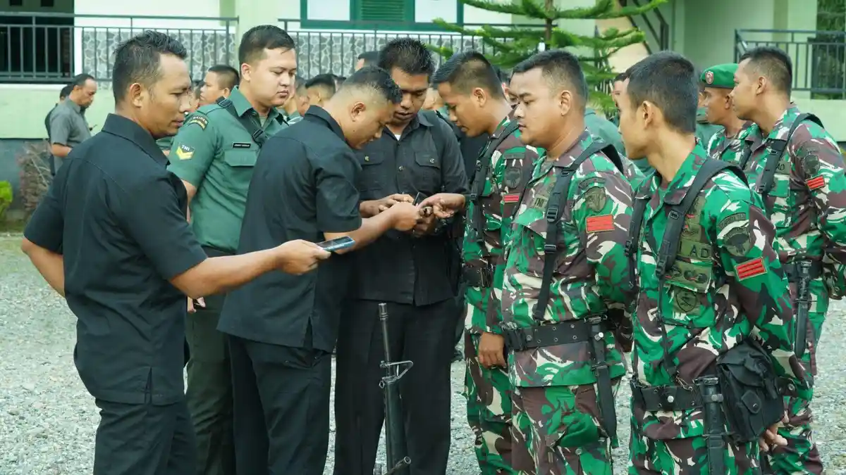 Korem 012 TU Periksa Semua Handphone Prajurit dan PNS untuk Antisipasi Judi Online