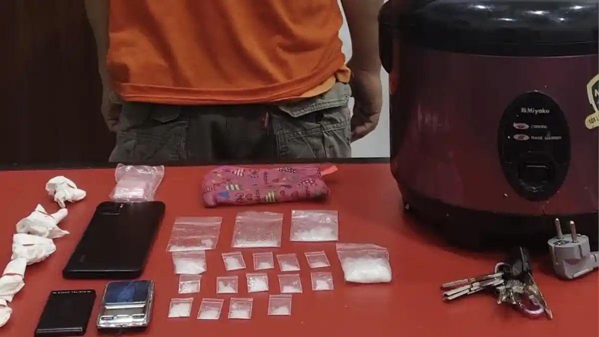 Simpan Sabu di Magic Com, Pengedar Narkoba di Sungailiat Ditangkap Polisi 