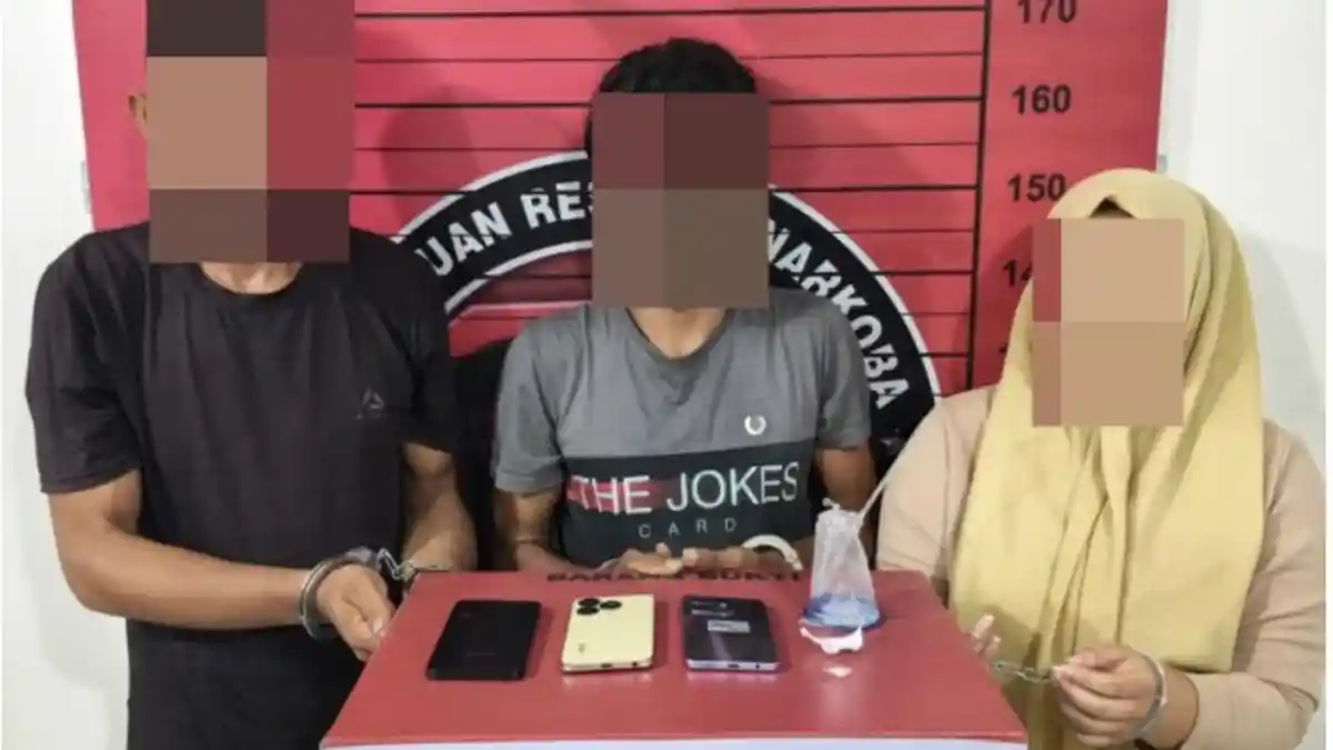 Perempuan Muda di Aceh Utara Ditangkap Polisi Usai Jual Sabu, Dua Pembeli Turut Diamankan