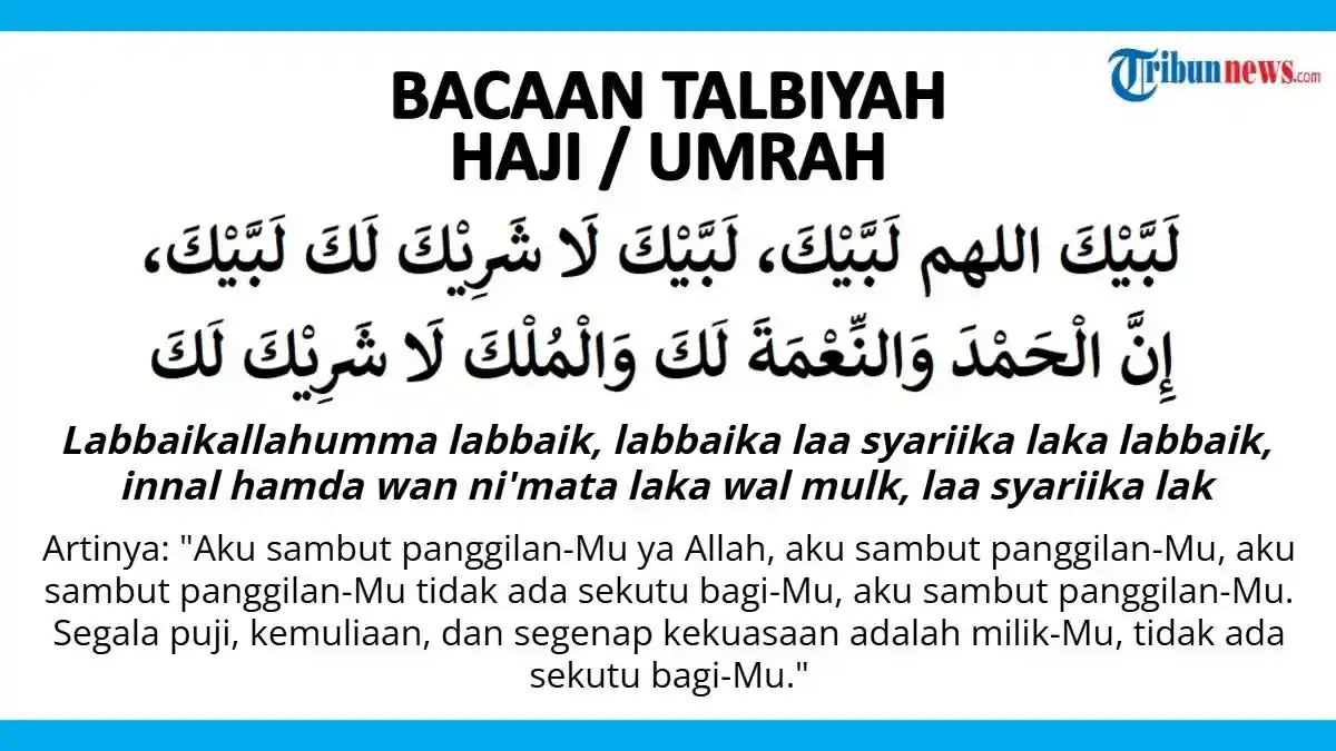 Bacaan Talbiyah Haji dan Umrah saat Memenuhi Panggilan Allah ke Baitullah