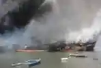 Puluhan Kapal Terbakar di Benoa Denpasar Bali