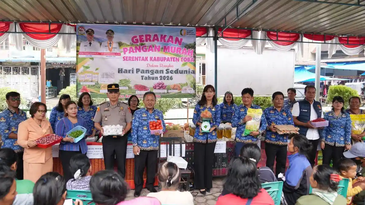 Kendalikan Inflasi dan Jaga Daya Beli, Pemkab Toba laksanakan Gerakan Pangan Murah di Kecamatan Silaen