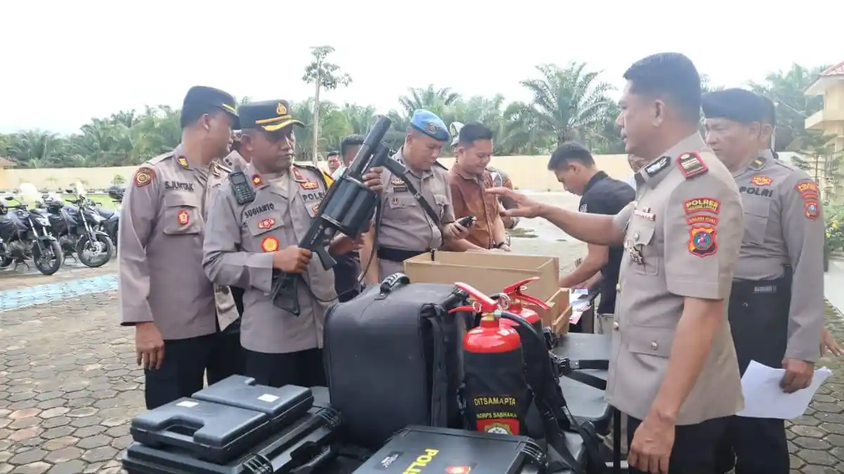 Polres Padanglawas Menggelar Pemeriksaan Kendaraan Dinas dan Alsus