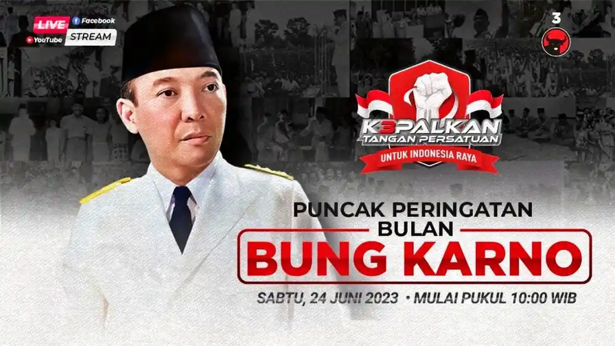 Link Streaming Nonton Puncak Peringatan Bulan Bung Karno 2023 di GBK, Ada Kejutan Cawapres PDIP?