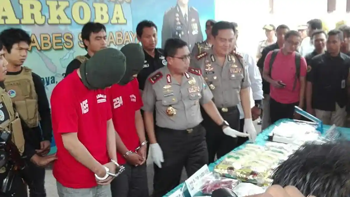 Polisi Gagalkan Peredaran 17,5 Kilogram Sabu Asal Tiongkok di Surabaya