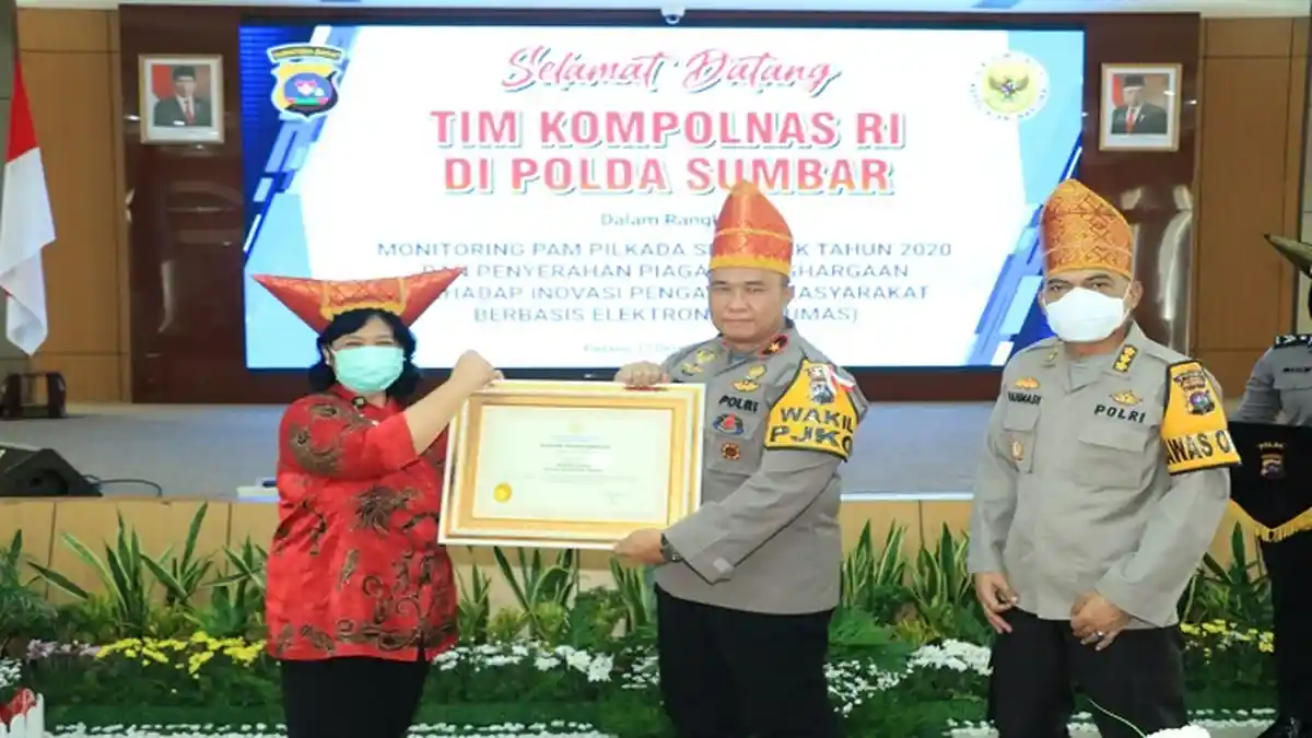 Dinilai Sukses Pengamanan Pilkada Serentak, Polda Sumbar Terima Penghargaan dari Kompolnas RI