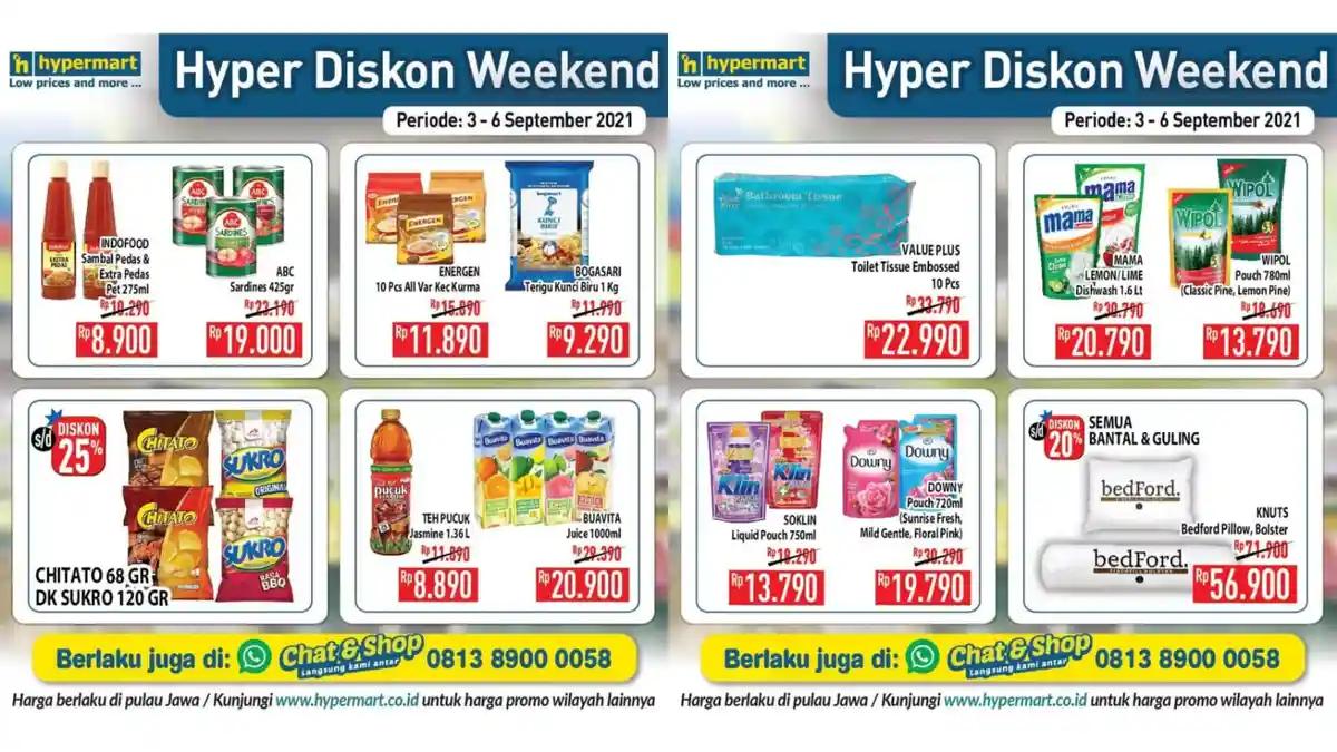 Jangan Ketinggalan Promo Hypermart Hari Ini 6 September 2021, Indofood Sambal Pedas Rp 8.900