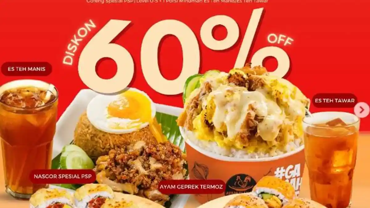 Promo Makanan Spesial Jumat Serba Pedas, Ayam PSP Diskon 60 Persen