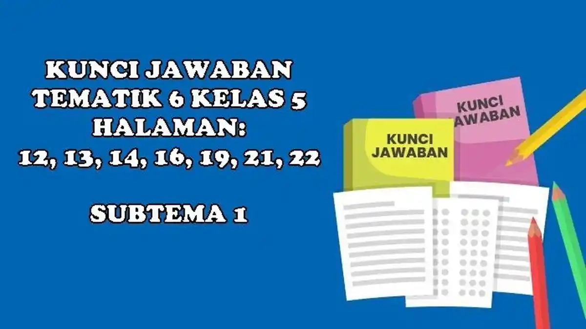 Kunci Jawaban Buku Tematik 6 Kelas 5 SD Hal 12, 14, 16 19 21 dan 22, Subtema 1 Pembelajaran 2