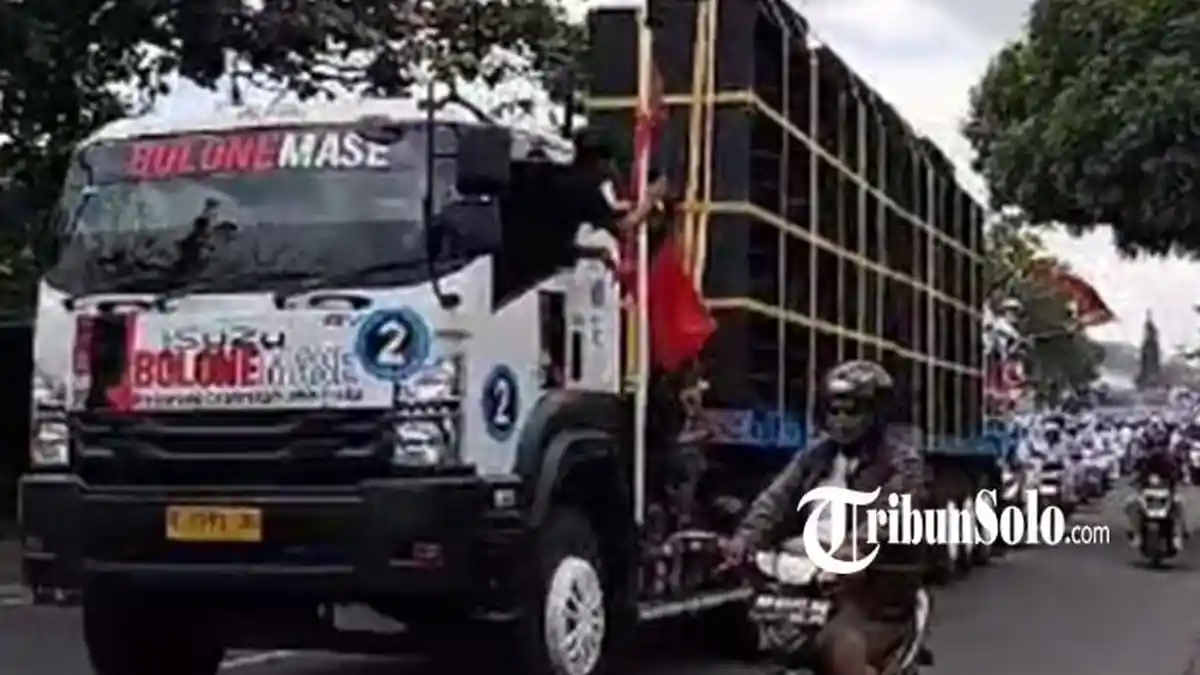 Potret Kampanye Prabowo-Gibran di Boyolali, Bawa Sound System Raksasa Carreta Aeromax