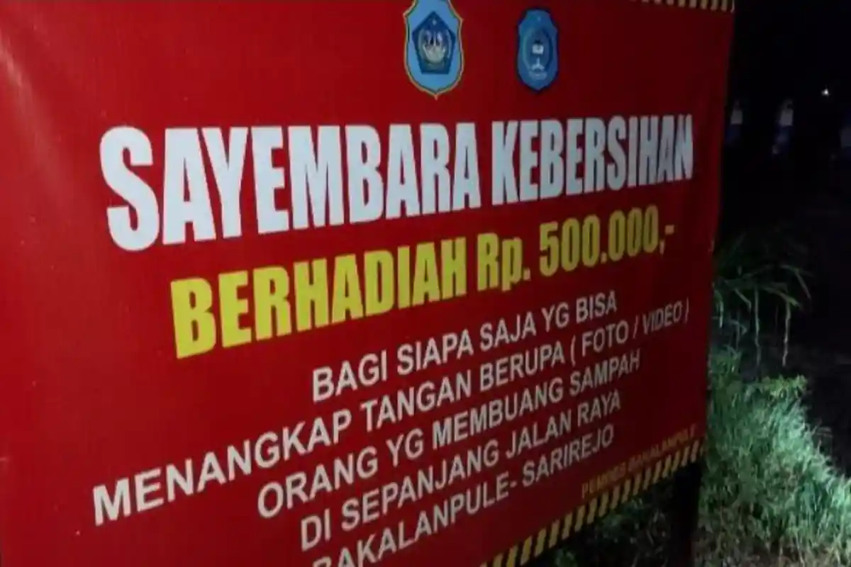 Jengkel Ulah Pelaku Buang Sampah Sembarangan, Warga Desa Bakalanpule di Lamongan Bikin Sayembara
