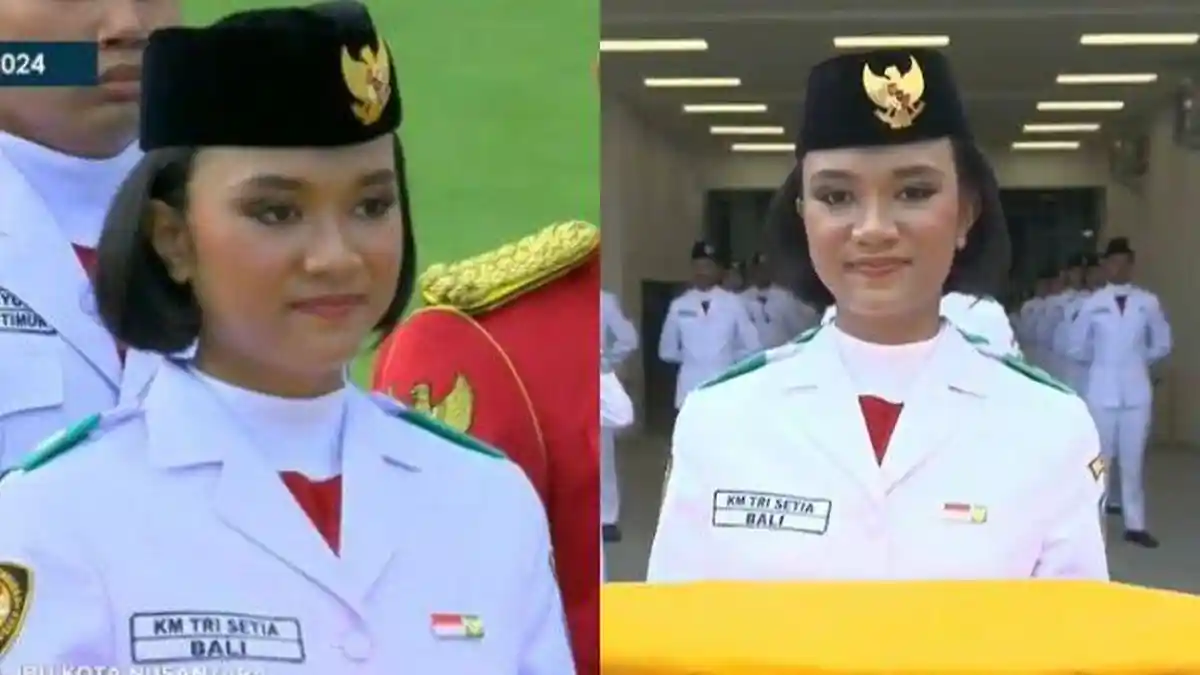 Sosok Ni Komang Tri Setia, Pelajar Bali Bawa Baki Penurunan Bendera di IKN, Tertarik Paskib dari SD