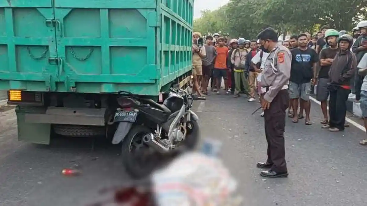 Tabrak Truk Dari Belakang, Pemotor Tewas di Ketewel Gianyar Bali, Kondisi Memprihatinkan