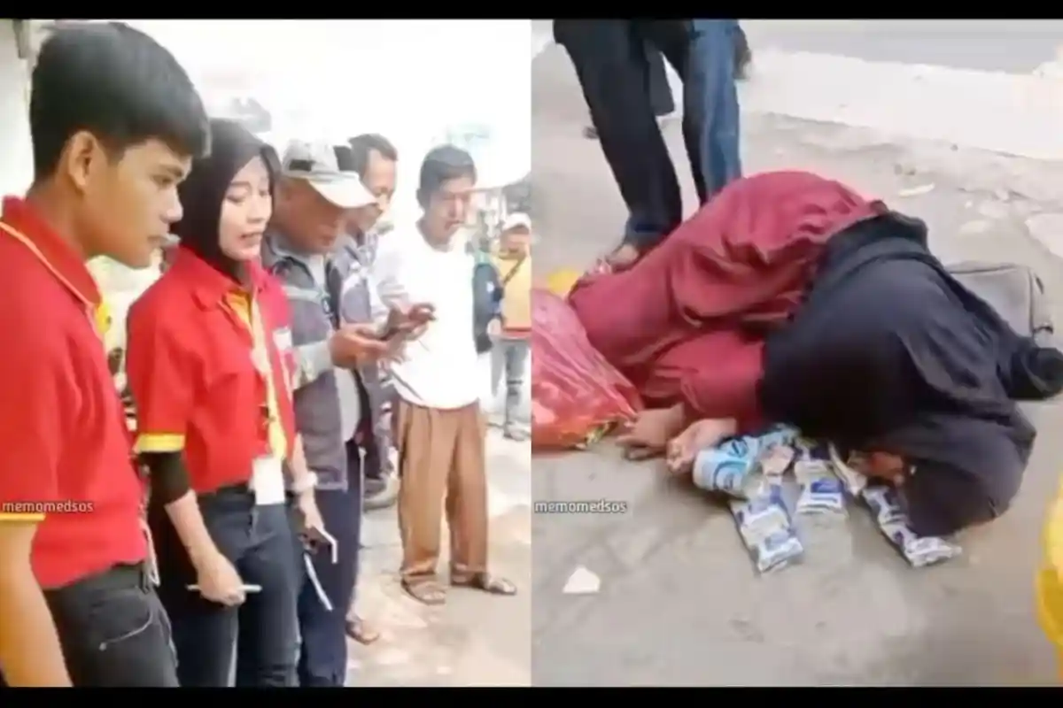 Viral, Aksi Emak-emak di Banten Kepergok Mencuri di Minimarket Pura-pura Pingsan Diamuk Karyawan