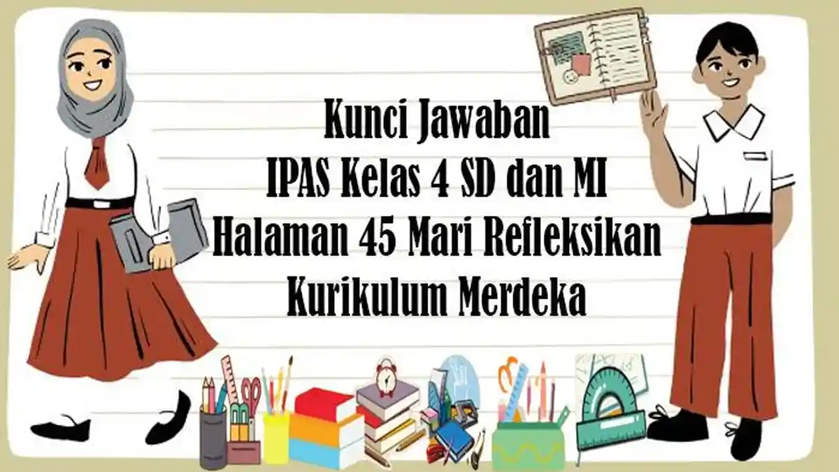 Kunci Jawaban IPAS Kelas 4 SD dan MI Halaman 45 Mari Refleksikan Kurikulum Merdeka