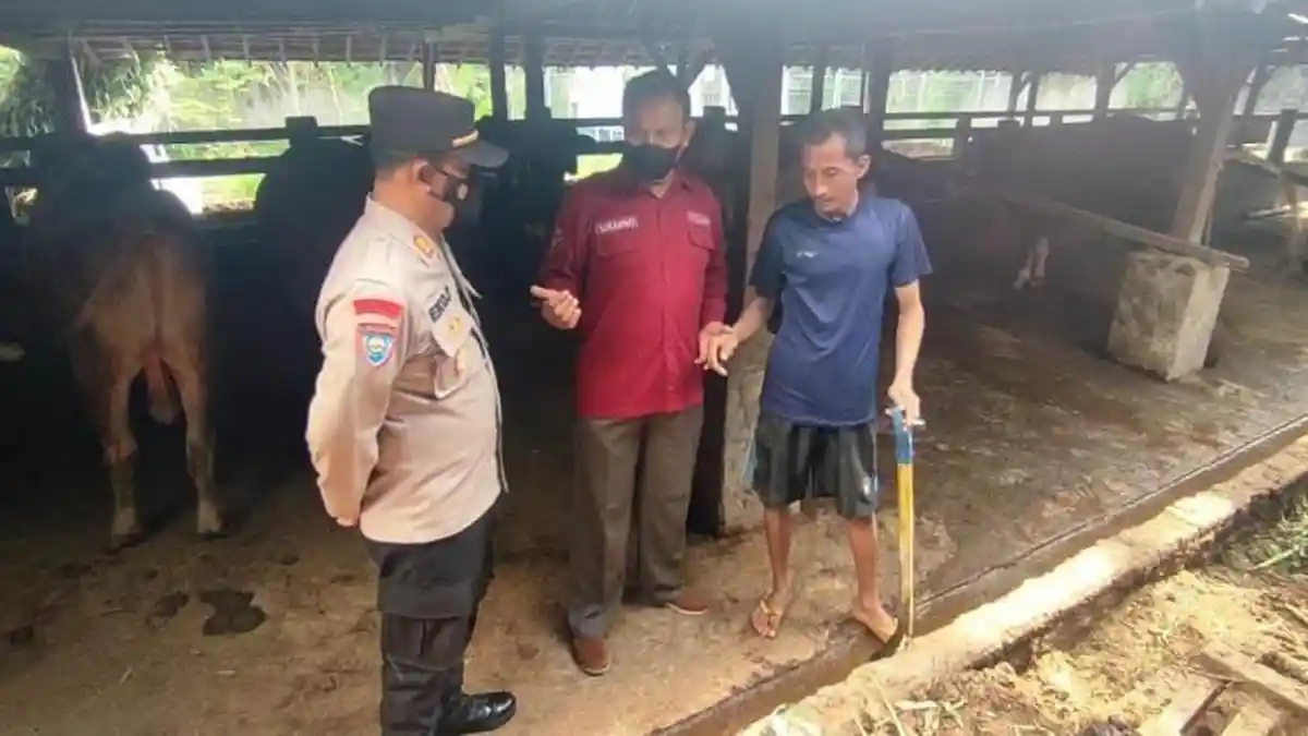 Polisi Datangi Sejumlah Peternak di Pati, Ingatkan Bahaya Penyakit Mulut dan Kuku pada Hewan