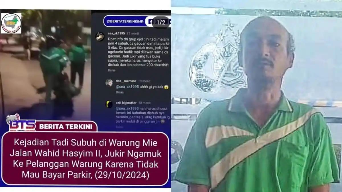 Jukir Liar Bawa Sajam di Samarinda Sebar Berita Bohong Setor Uang ke Dishub