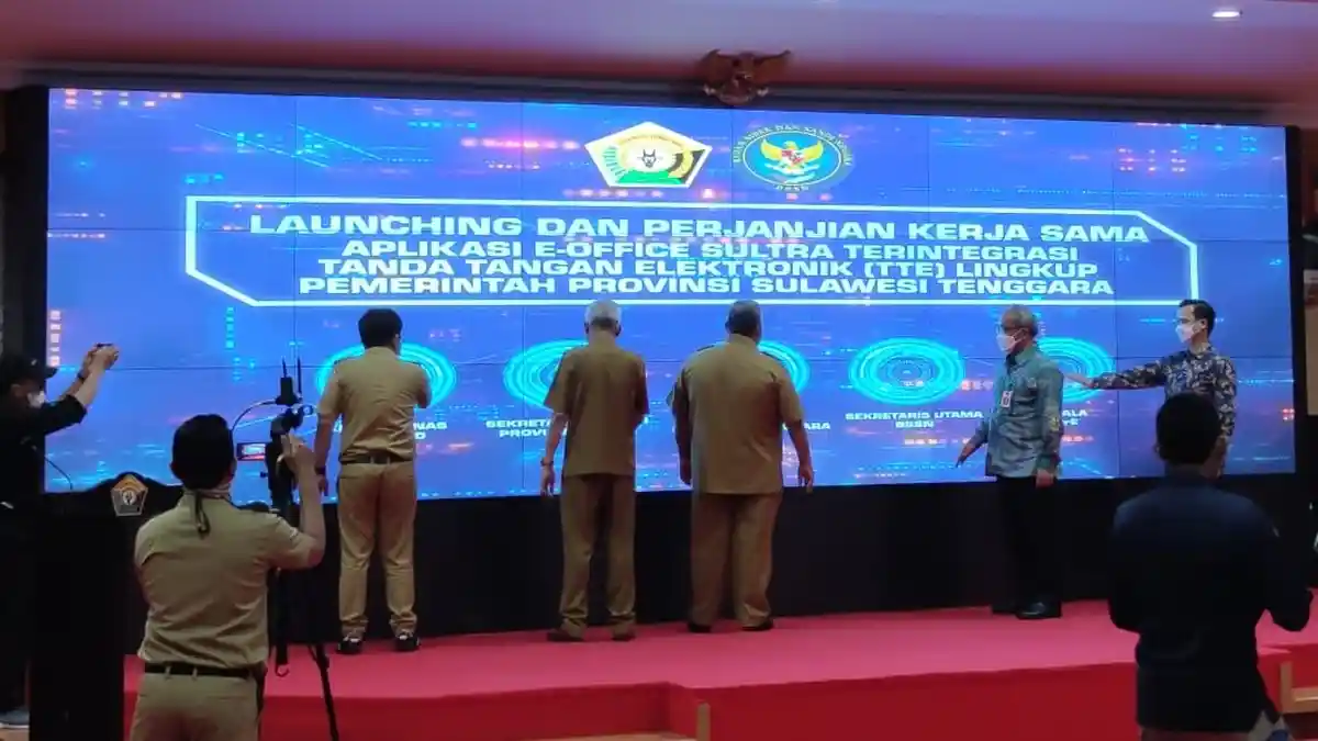Wujudkan Smart Government, Badan Siber dan Sandi Negara Dukung Aplikasi e-Office Pemprov Sultra