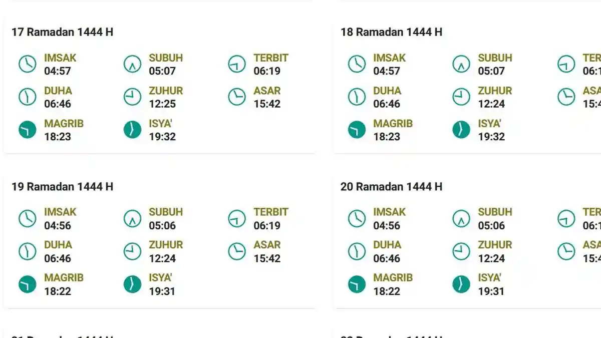 Jadwal Imsakiyah dan Buka Puasa Hari Ini 11 April 2023/20 Ramadhan 1444H Wilayah Provinsi Bali