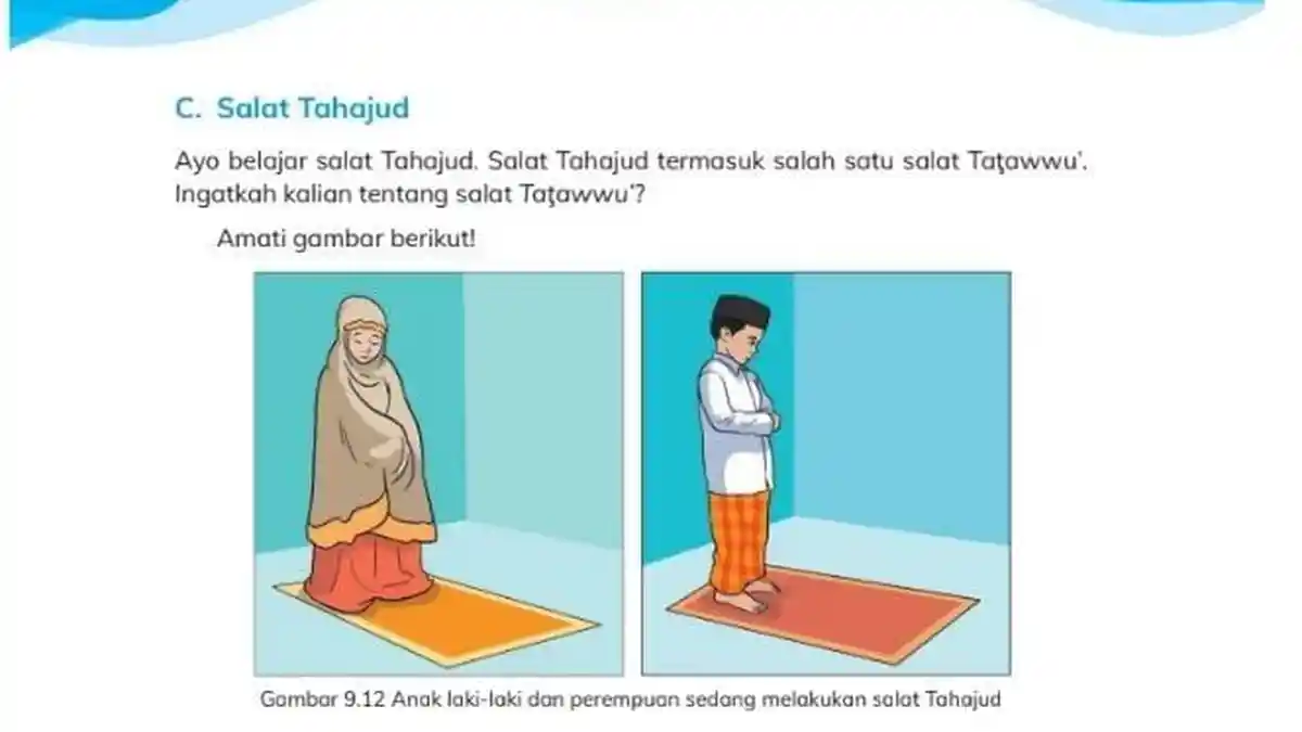 Rangkuman Materi PAI Kelas 4 SD Bab 9 tentang Salat Tahajud Kurikulum Merdeka