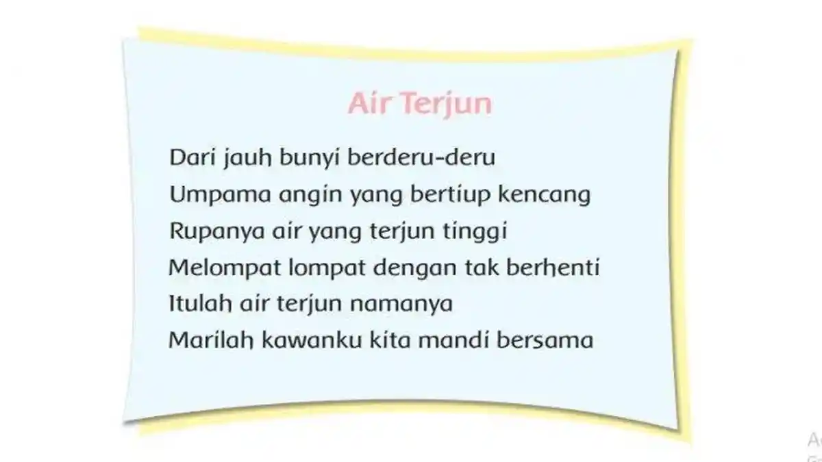 KUNCI JAWABAN Tema 5 Kelas 2 SD/MI Halaman 185 Makna Kata Jauh, Deru, Umpama, Rupanya dan Terjun