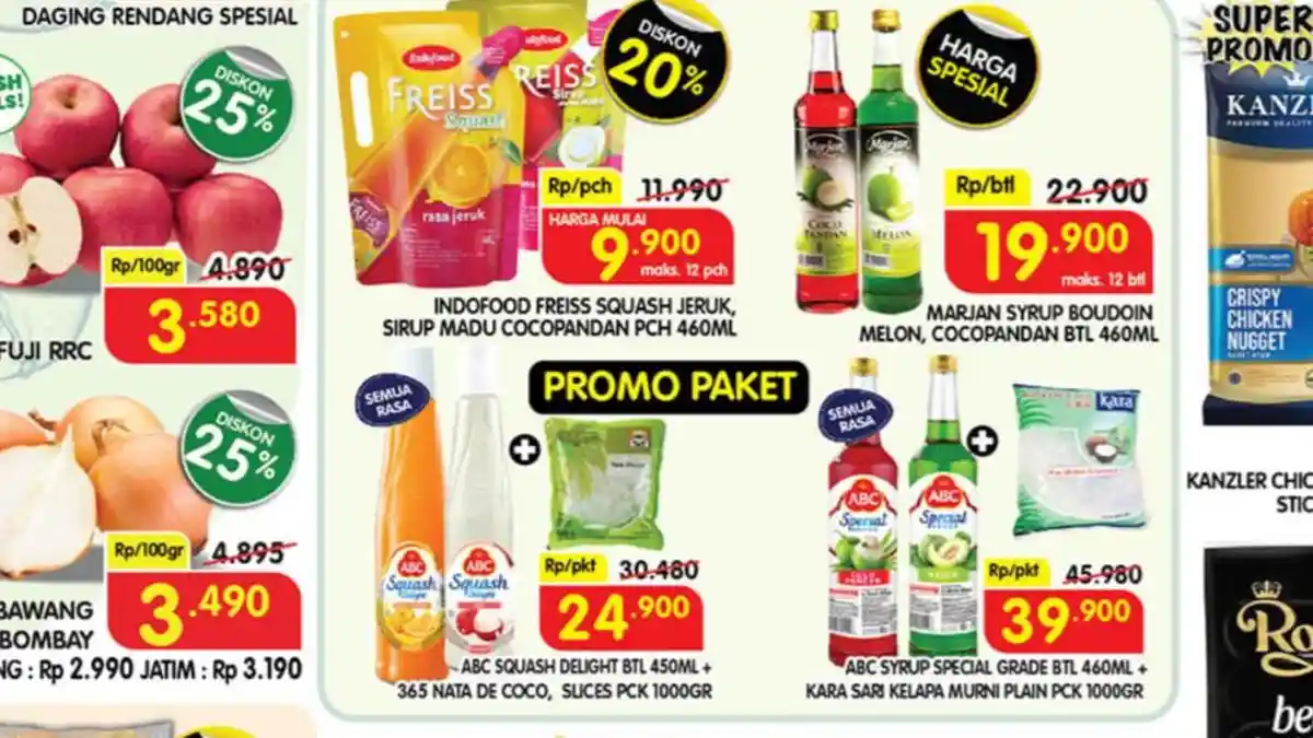 Promo Superindo Hari Ini 29 Januari 2024 Awal Pekan Penuh Diskon! Paket Sirop+Nata de Coco Rp24.900