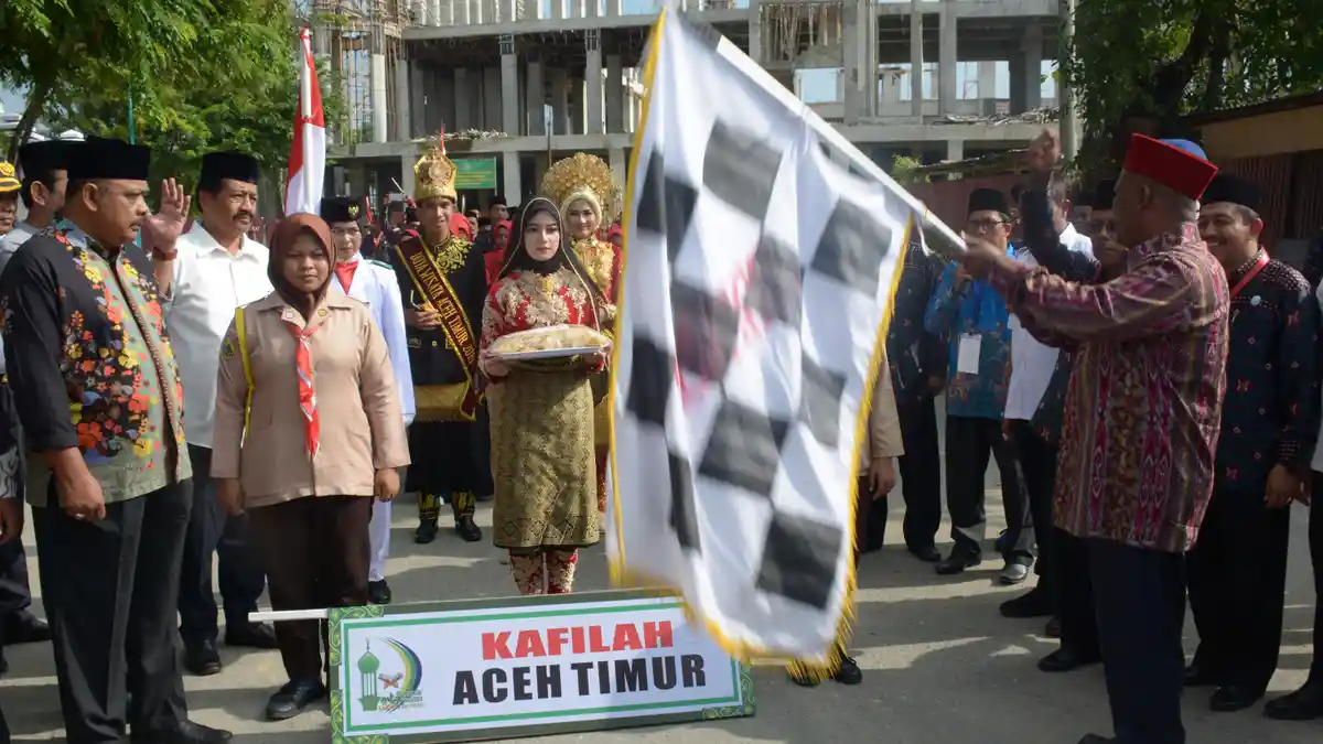 MTQ Ke 34 Provinsi Aceh, Pelepasan Pawai Taaruf Diawali Kafilah Aceh Timur