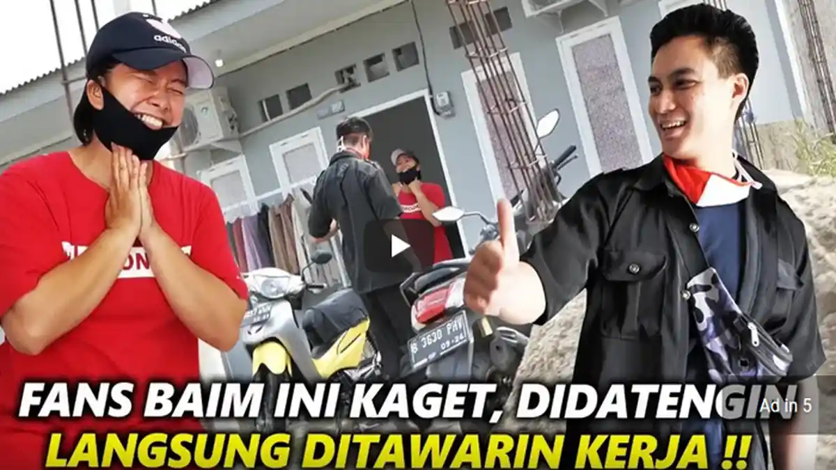 Mendadak Didatangi Baim Wong hingga Dikasih Pekerjaan, Penggemar : Kirain Baiknya di Youtube Doang