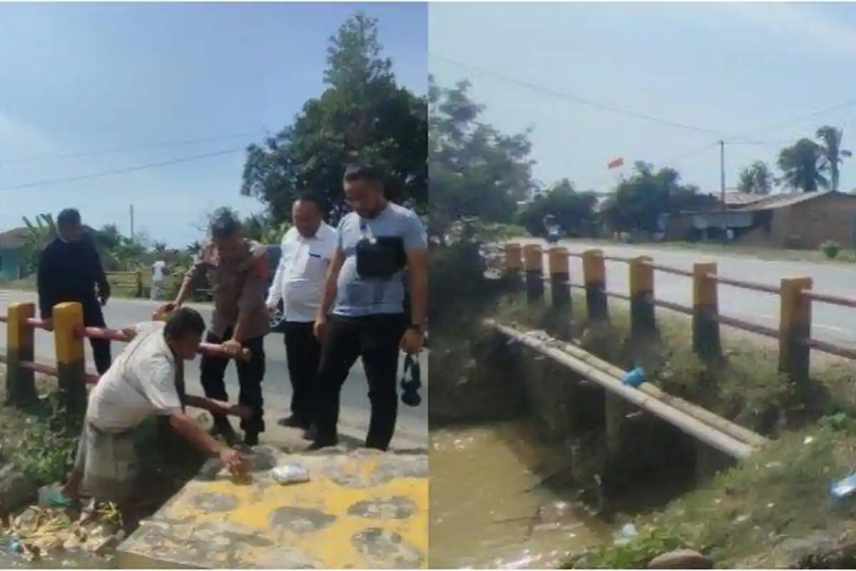 Aksi Janggal Pria yang Jatuh ke Sungai, Tinggal Motor dan Kejar Tas Hanyut, Berujung Dibekuk Polisi