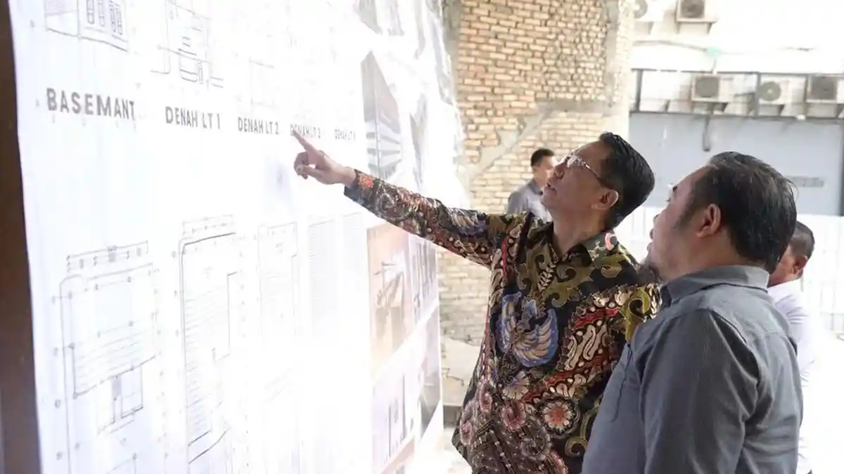 Menkum Supratman Andi Agtas Tinjau Progres Pembangunan Gedung Kanwil Hukum Sumut