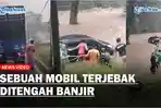 Air Terjun Lembah Anai Meluap, Sebuah Mobil Terjebak Ditengah Banjir