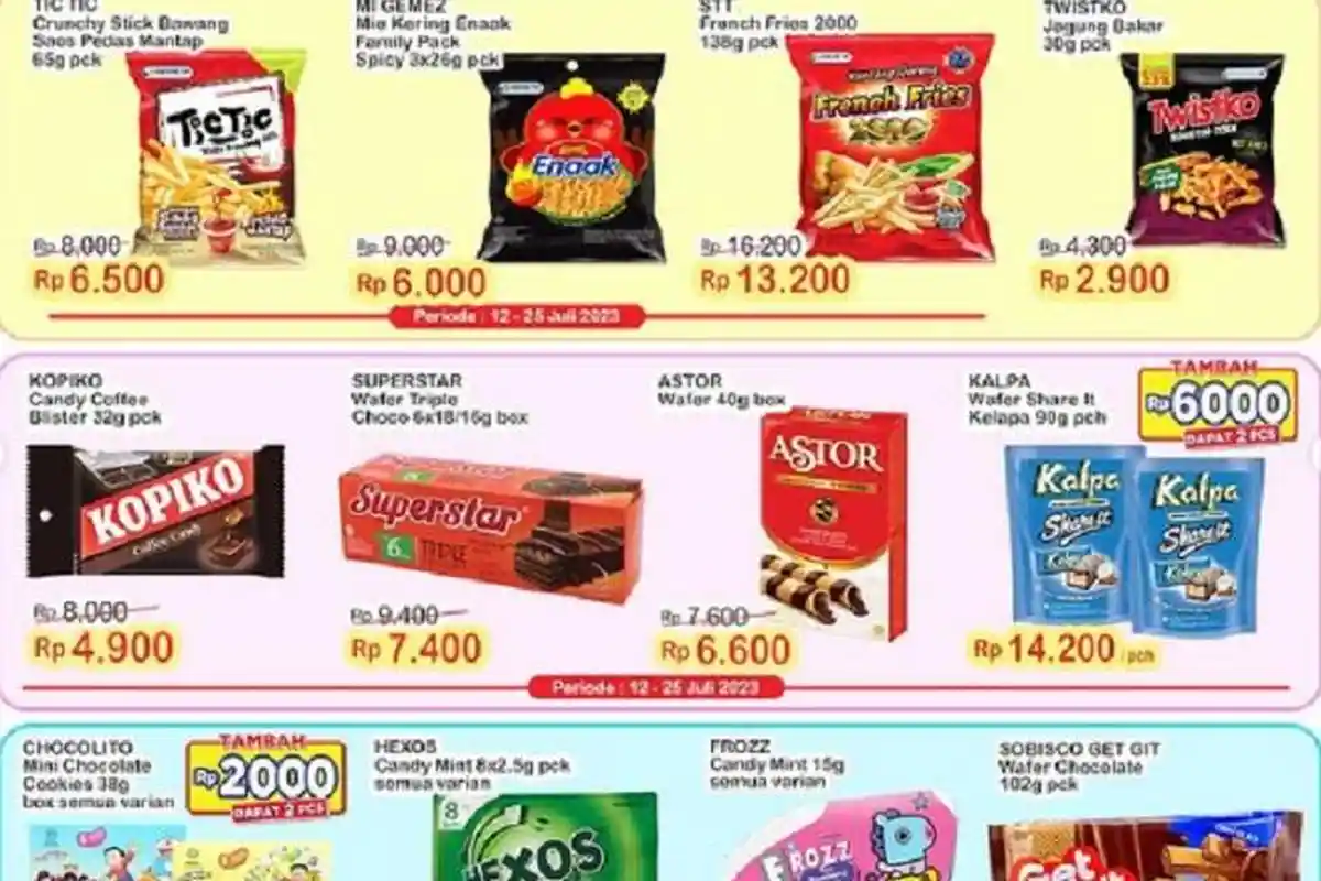 KATALOG Promo Indomaret 12-18 Juli 2023 Camilan Popok Deterjen Minyak Goreng Irit, Ada Gartisan