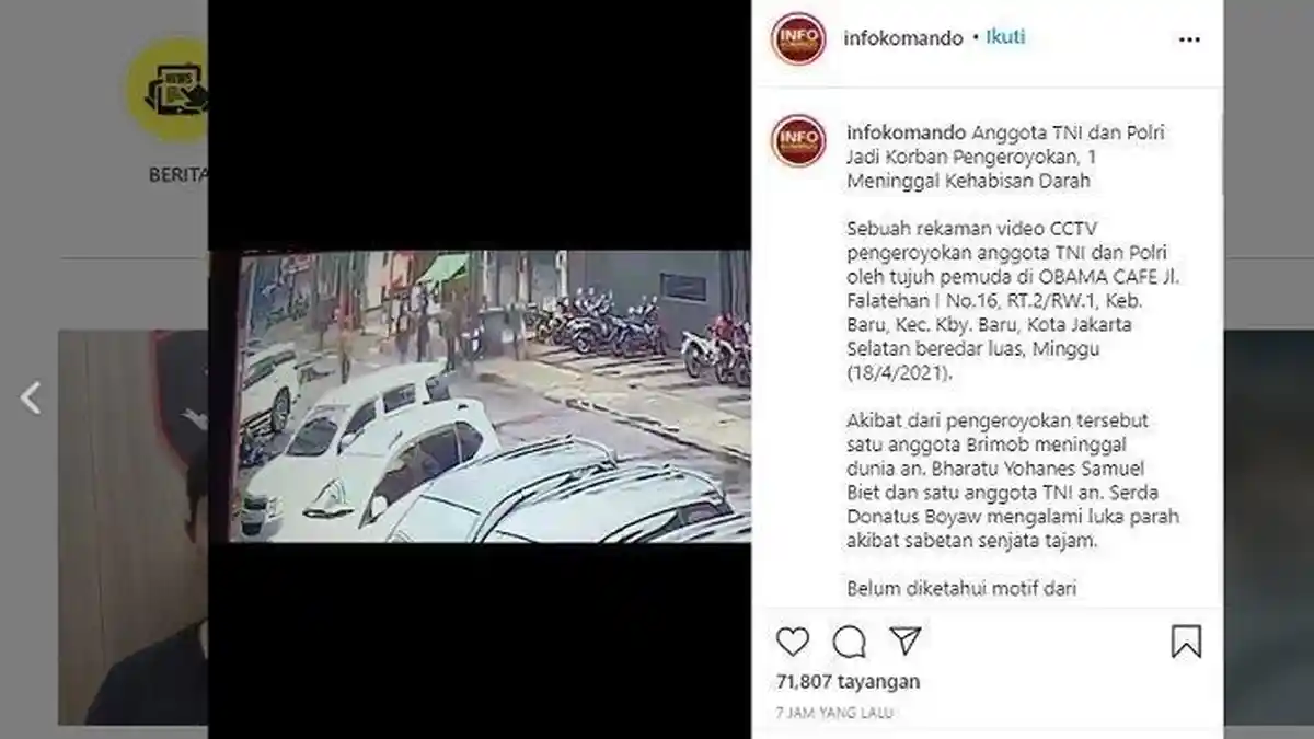 Detik-detik Anggota Brimob dan Kopassus Dikeroyok, Satu Orang Meninggal Dunia