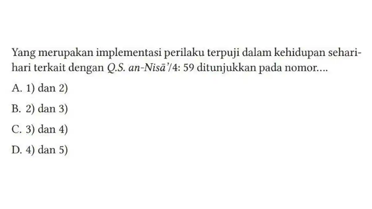 KUNCI JAWABAN PAI Kelas 7 Kurikulum Merdeka Halaman 23 Implementasi Perilaku Terpuji
