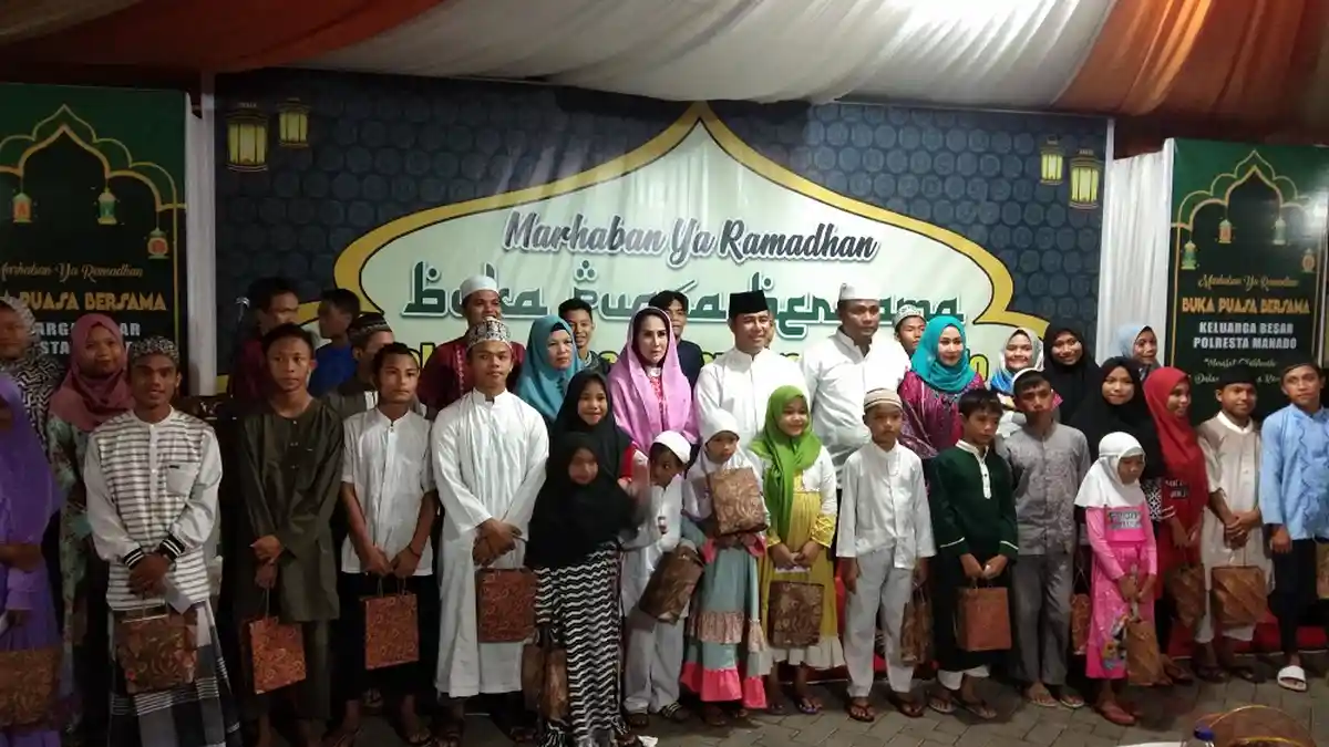 Buka Puasa Bersama, Polresta Manado Berbagi Berkah Ramadan dengan Anak Yatim