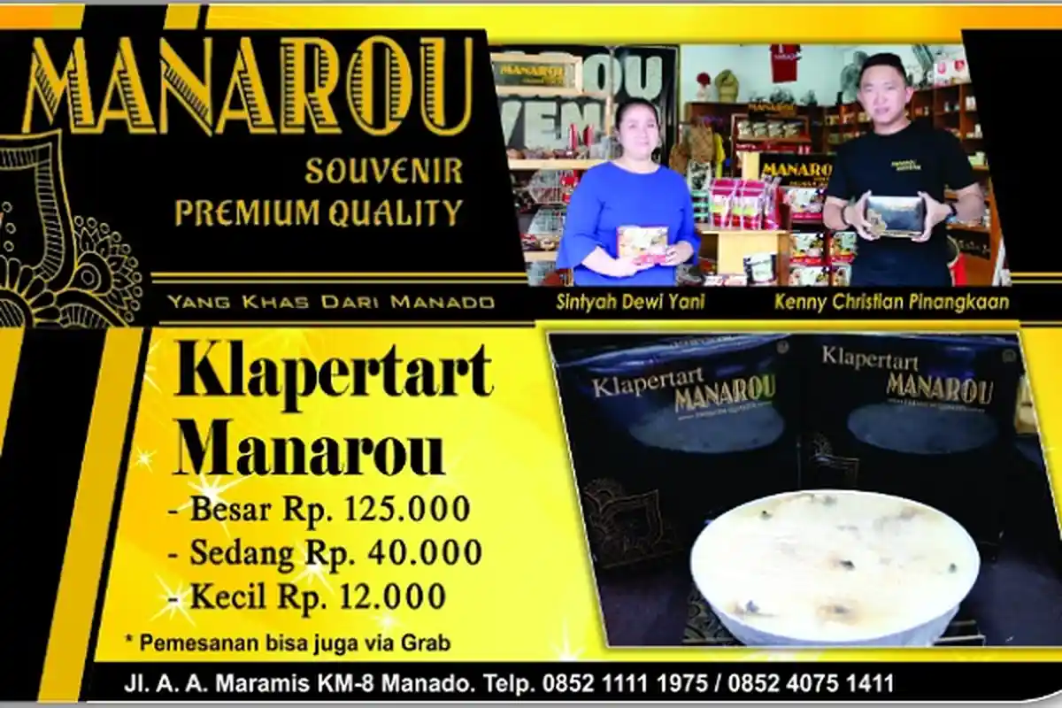 MANAROU SOUVENIR -  Klapertart Gurih Lezat, Terjaga Kualitasnya