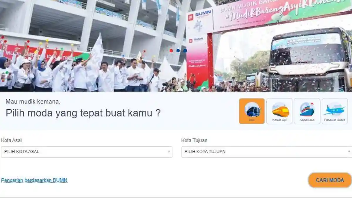 Cara Ikut Mudik Gratis BUMN di mudikbumn.co.id, Pendaftaran Mulai 10 Maret 2020