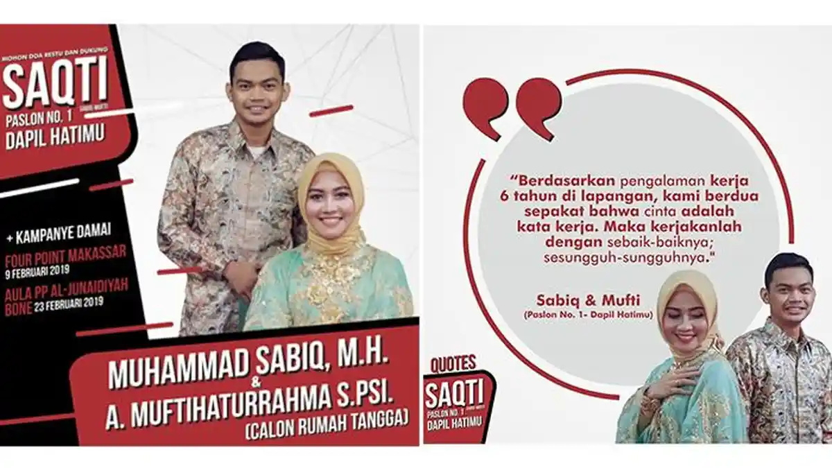Viral Foto Prewedding Mirip Kampanye Paslon, Program Kerja Calon Suami ke Istri Jadi Sorotan