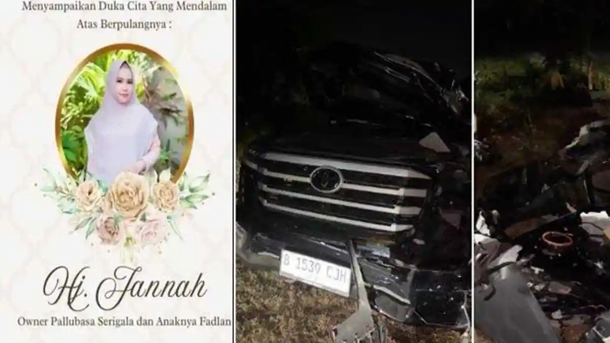 SOSOK Hajjah Jannah Owner Pallubasa Serigala Tewas Bersama Anak, Kecelakaan Mobil Dikendarai Suami