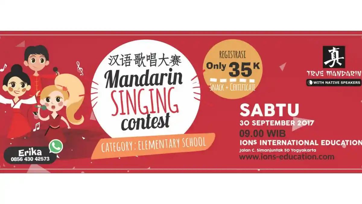 Kesempatan Menarik ! TRUE MANDARIN Gelar Mandarin Singing Contest Untuk Siswa SD