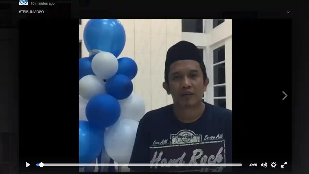 Zakir Sabara Orang Kedua Ucapkan Selamat Kepada Tribun Timur Via Live Streaming Facebook