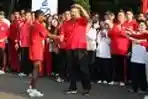 Presiden di Acara Lari Marathon IDR