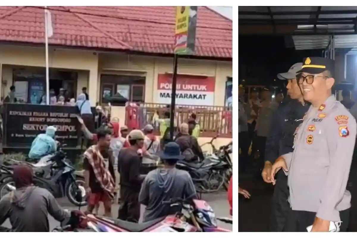 UPDATE Usai Polsek Sempol Ijen Bondowoso Digeruduk Warga, Kapolsek Ditarik Paksa, Bendera Diturunkan