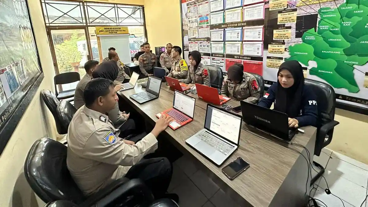 Posko Taktis Polres Tegal Terintegrasi Dengan Polda Jateng Maupun Mabes Polri