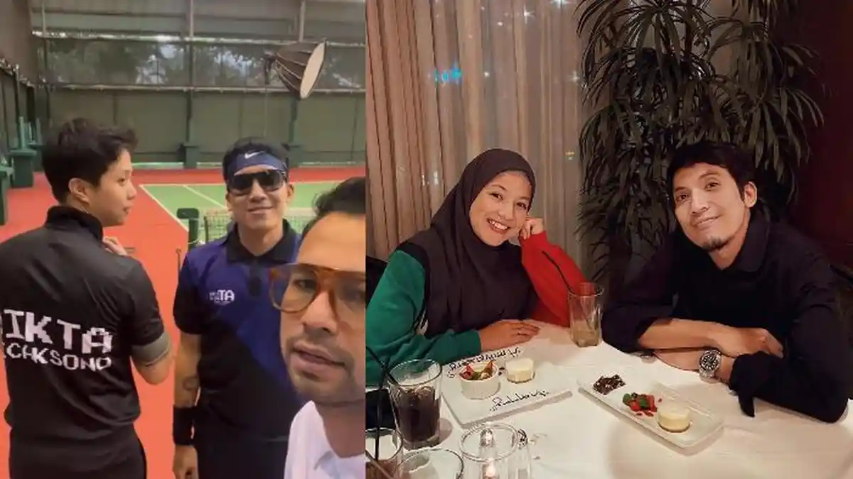 Desta Santai Latihan Tenis Bareng Raffi Ahmad dan Dikta Jelang Sidang Perceraian