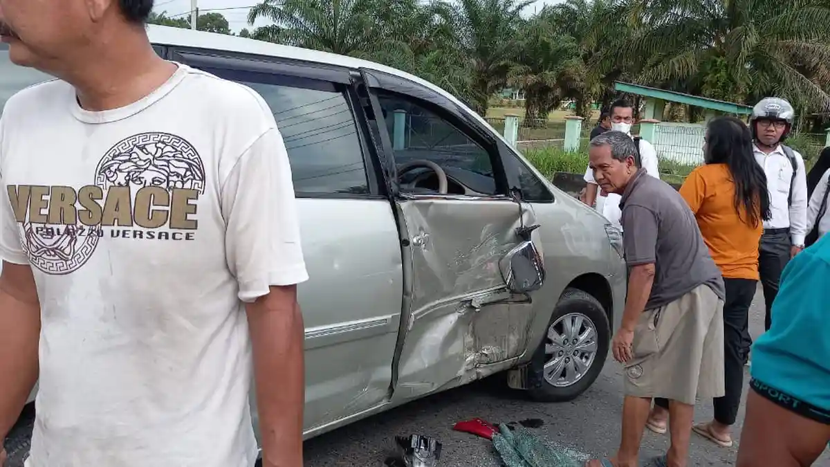 Lagi-lagi Kecelakaan Terjadi di Jalan Lintas Tebo-Bungo, Satu Pengendara Motor Dilarikan ke RS