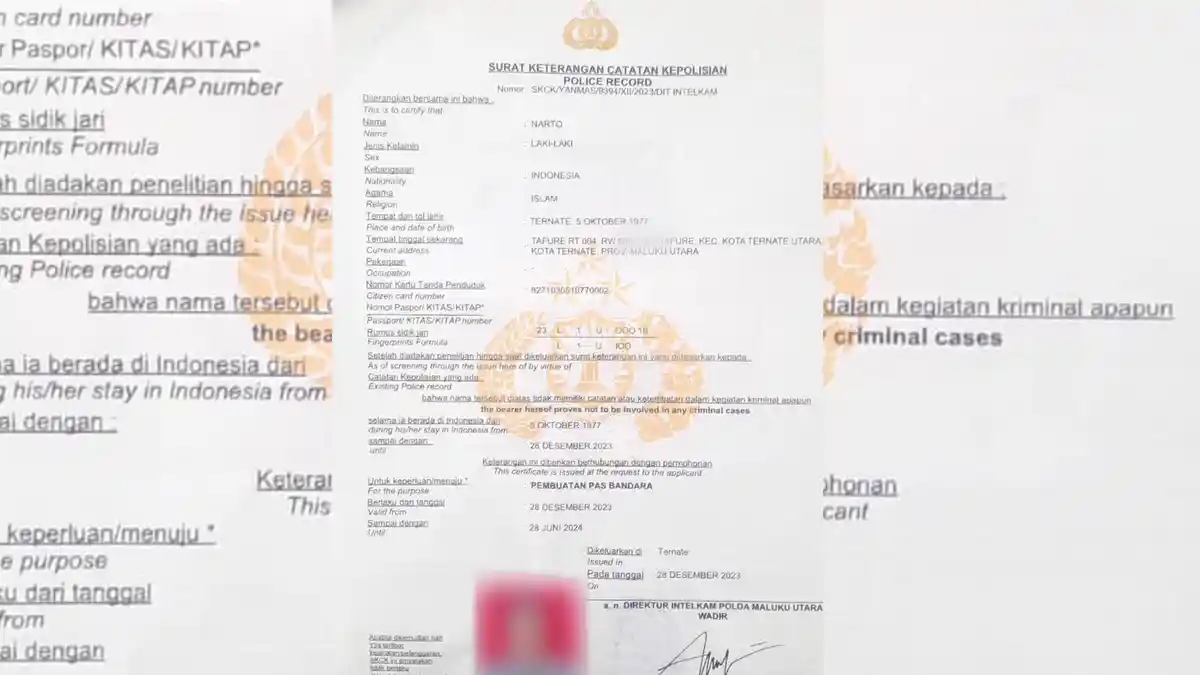 Narto, Mantan Napi di Ternate yang Dapat SKCK dari Dit Intelkam Polda Maluku Utara