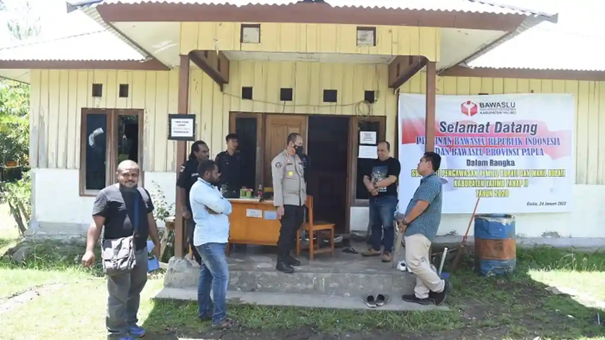 Polisi Jaga Ketat Rekapitulasi PSU Yalimo Tingkat TPS