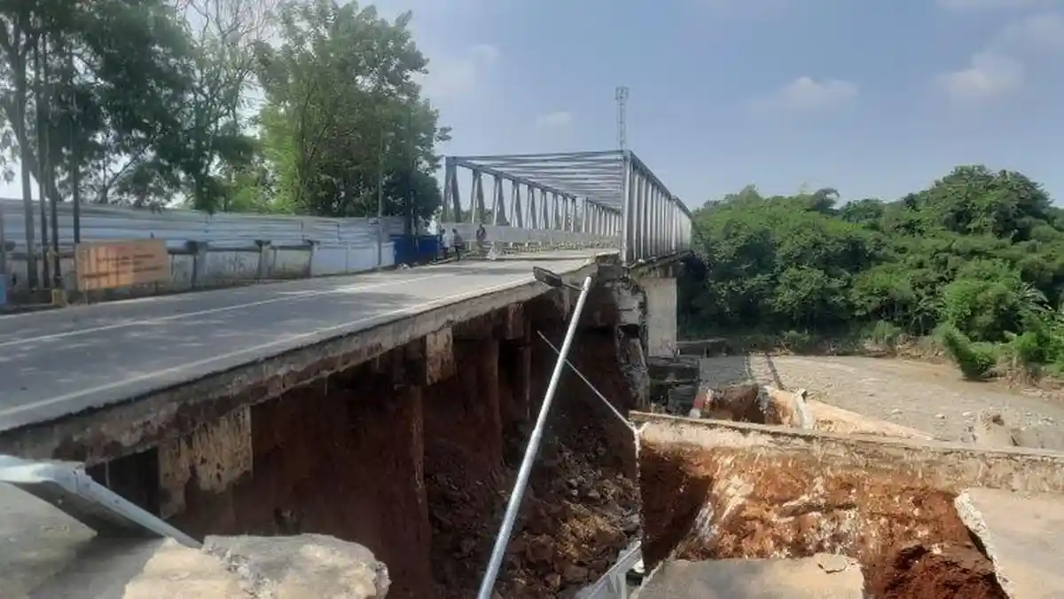 Baru Diperbaiki Jembatan Cipamingkis Bekasi Ambles, Ini Sebabnya Versi Kadis SDA