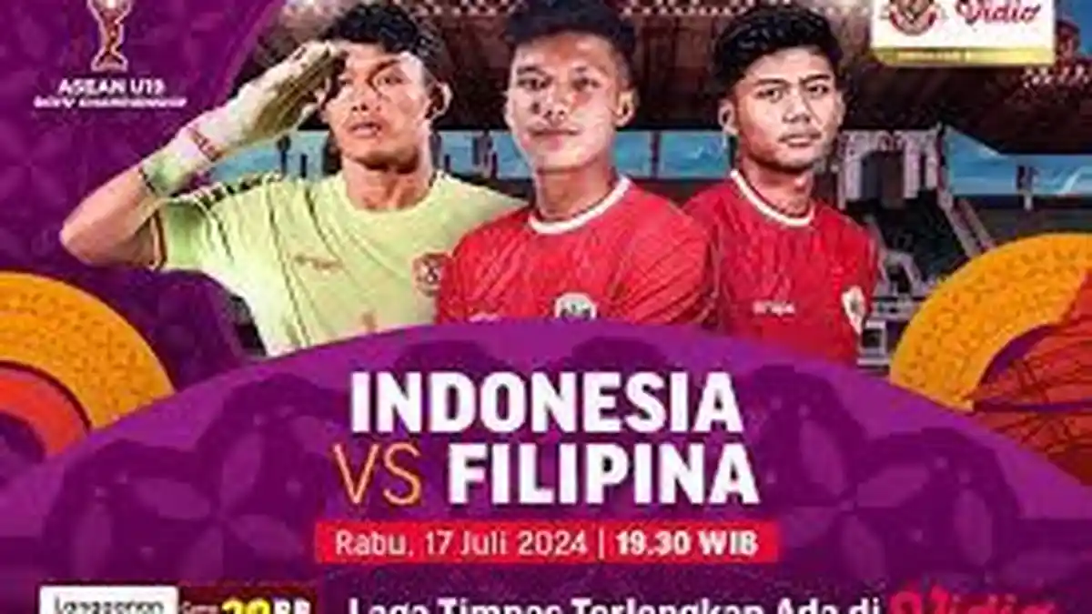 LINK Live Streaming Bola Gratis, Indonesia vs Filipina di ASEAN U-19 Boys Championship 2024